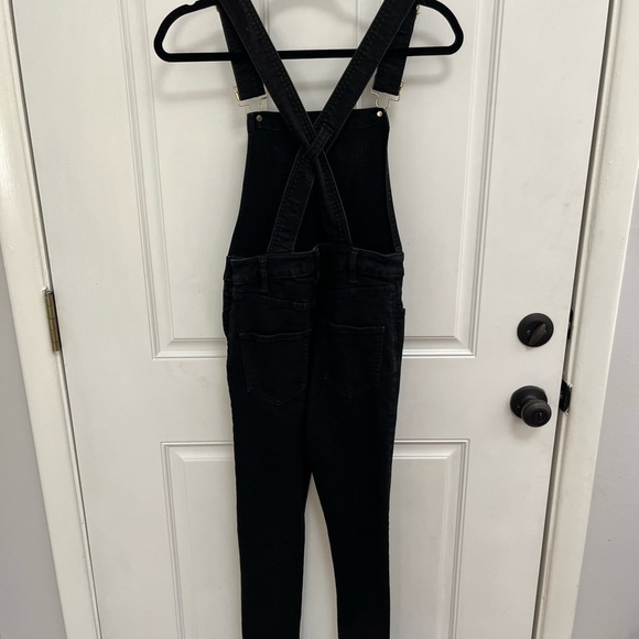 SECOND SKIN OVERALLS High Rise Skinny black cross back XS weworewhat - Picture 7 of 10